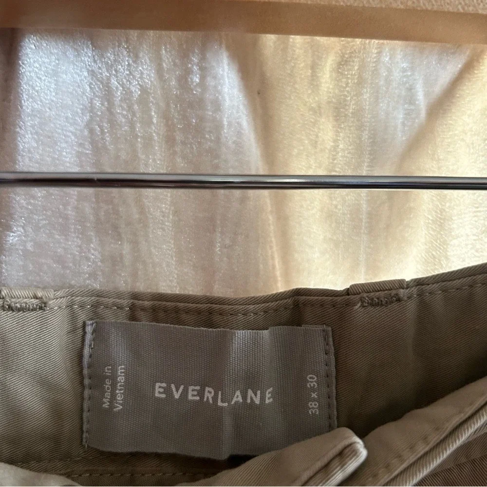 Everlane Men's Relaxed Taper Air‎ Chino Khaki Pant Organic Cotton Tan NEW 38x30